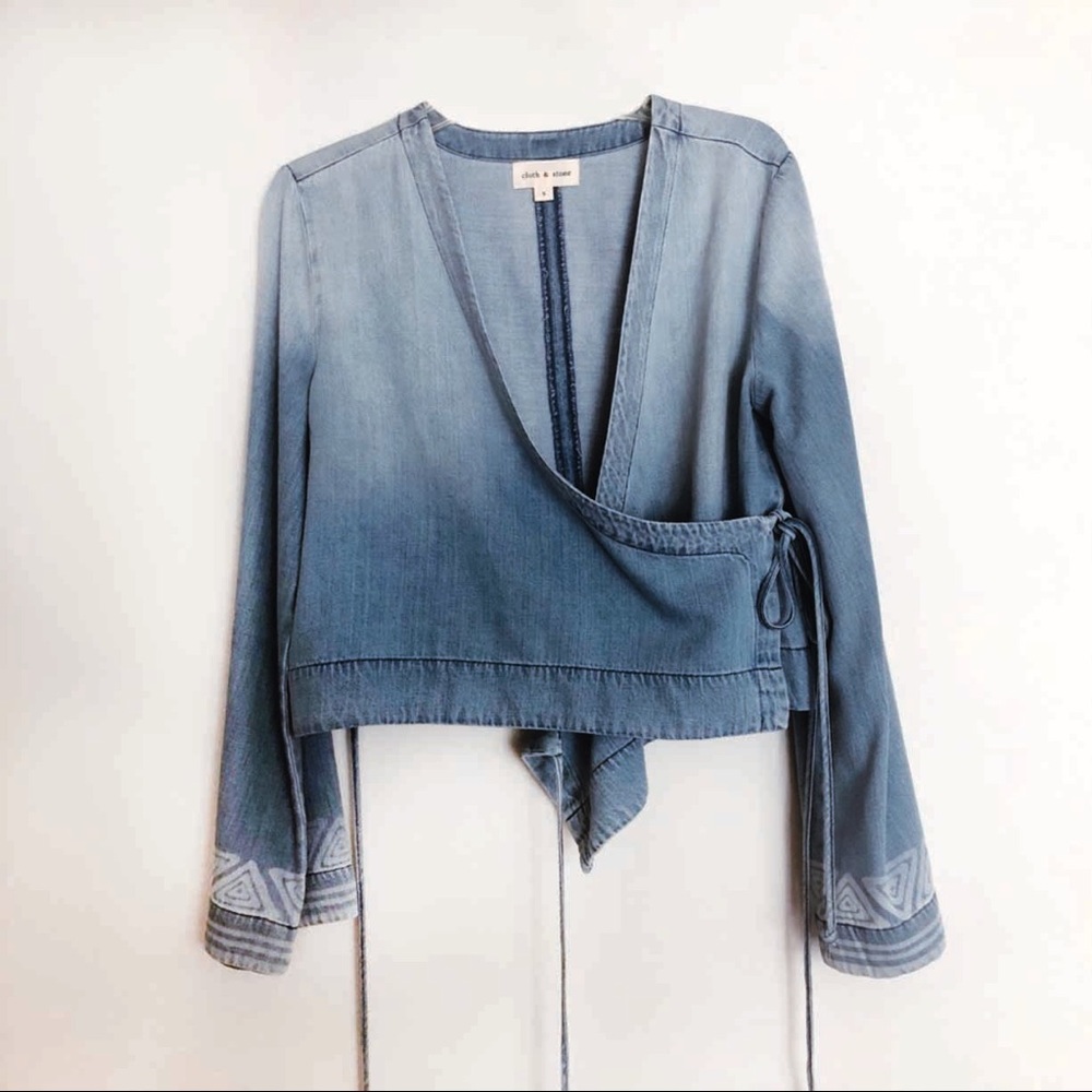 SALE! Jean crop top. cloth and stone.